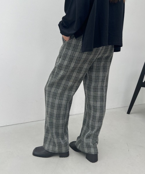y/m（イム）の「チェックストレートパンツ（スラックス・レディース・マルチ・FREE）」の2枚目の写真