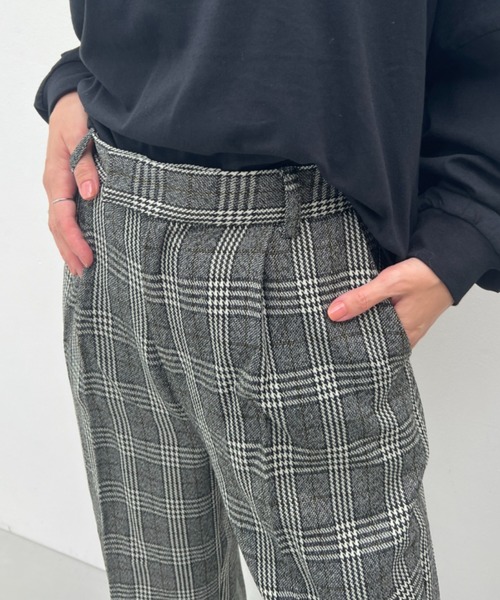 y/m（イム）の「チェックストレートパンツ（スラックス・レディース・マルチ・FREE）」の3枚目の写真