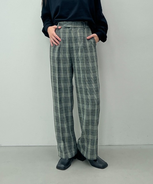 y/m（イム）の「チェックストレートパンツ（スラックス・レディース・マルチ・FREE）」の5枚目の写真