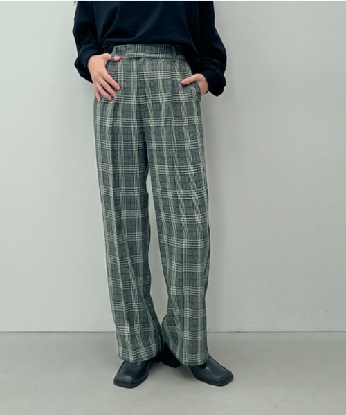 y/m（イム）の「チェックストレートパンツ（スラックス・レディース・マルチ・FREE）」の6枚目の写真