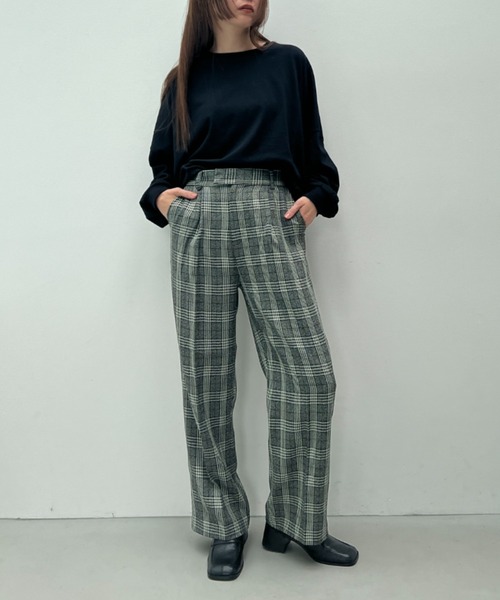 y/m（イム）の「チェックストレートパンツ（スラックス・レディース・マルチ・FREE）」の9枚目の写真