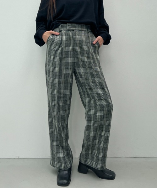 y/m（イム）の「チェックストレートパンツ（スラックス・レディース・マルチ・FREE）」の7枚目の写真