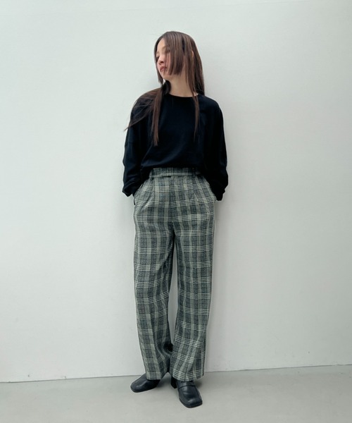 y/m（イム）の「チェックストレートパンツ（スラックス・レディース・マルチ・FREE）」の11枚目の写真