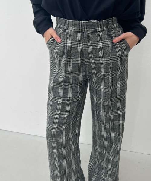 y/m（イム）の「チェックストレートパンツ（スラックス・レディース・マルチ・FREE）」の13枚目の写真