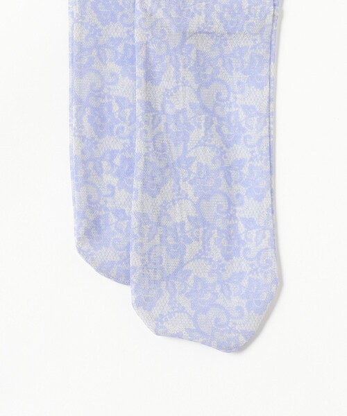 Ray BEAMS(レイビームス)の「レースプリント ソックス(ソックス/靴下・レディース・ラベンダー/シルバー・ONE SIZE)」の5枚目の写真