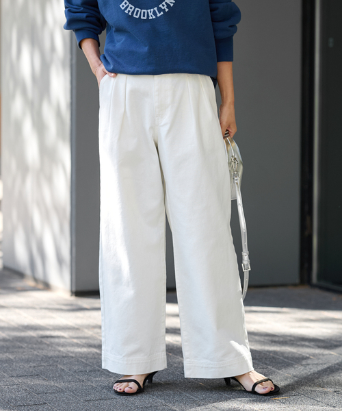 JOURNAL STANDARD relume（ジャーナルスタンダード　レリューム）の「2タックデニムパンツ（デニムパンツ・レディース・ネイビー/ホワイト・36/38）」の11枚目の写真