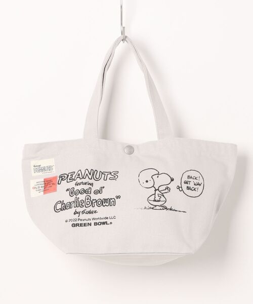 SNOOPY×OLD BETTY'S(スヌーピーカケルオールドベティーズ)の「SNOOPY Heavy Canvas Lunch Bag(FOOTBALL)(トートバッグ・レディース・ライトグレー/ブラック/キャメル/オリーブ/ネイビー・FREE)」の3枚目の写真