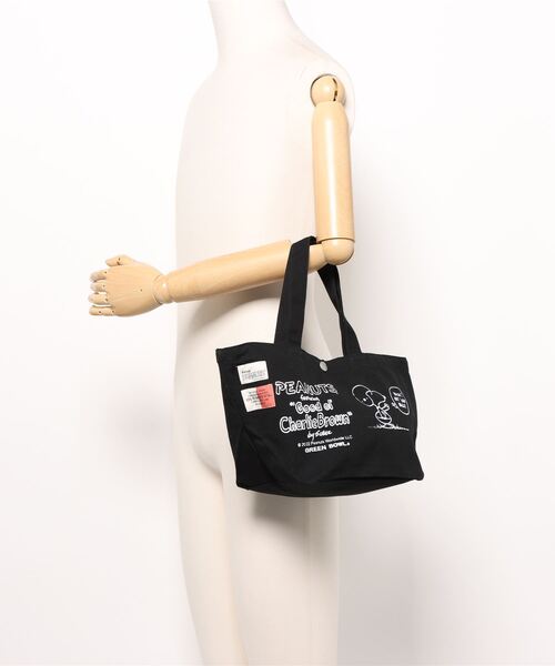 SNOOPY×OLD BETTY'S(スヌーピーカケルオールドベティーズ)の「SNOOPY Heavy Canvas Lunch Bag(FOOTBALL)(トートバッグ・レディース・ライトグレー/ブラック/キャメル/オリーブ/ネイビー・FREE)」の9枚目の写真