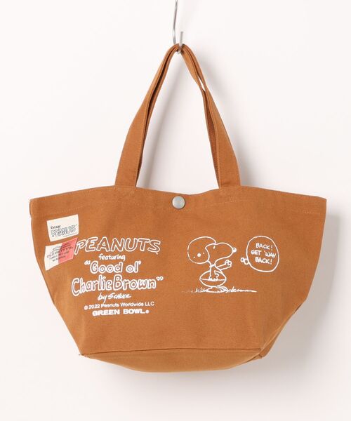 SNOOPY×OLD BETTY'S(スヌーピーカケルオールドベティーズ)の「SNOOPY Heavy Canvas Lunch Bag(FOOTBALL)(トートバッグ・レディース・ライトグレー/ブラック/キャメル/オリーブ/ネイビー・FREE)」の15枚目の写真