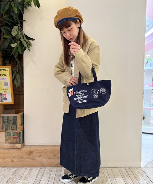 SNOOPY×OLD BETTY'S(スヌーピーカケルオールドベティーズ)の「SNOOPY Heavy Canvas Lunch Bag(FOOTBALL)(トートバッグ・レディース・ライトグレー/ブラック/キャメル/オリーブ/ネイビー・FREE)」の17枚目の写真