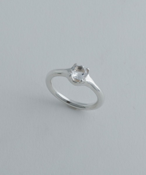 whoseA(フーシー)の「【silver925】StoneRing/ストーンリング(リング・メンズ・クリア/ブラック・15号/11号)」の6枚目の写真