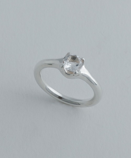 whoseA(フーシー)の「【silver925】StoneRing/ストーンリング(リング・メンズ・クリア/ブラック・15号/11号)」の7枚目の写真