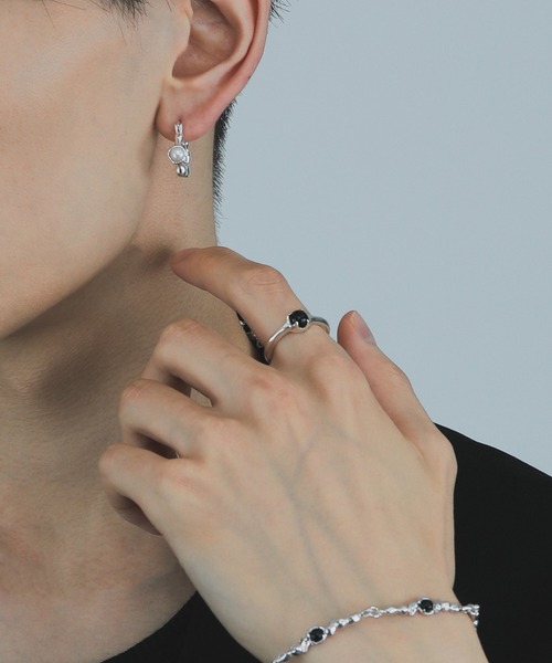 whoseA(フーシー)の「【silver925】StoneRing/ストーンリング(リング・メンズ・クリア/ブラック・15号/11号)」の14枚目の写真