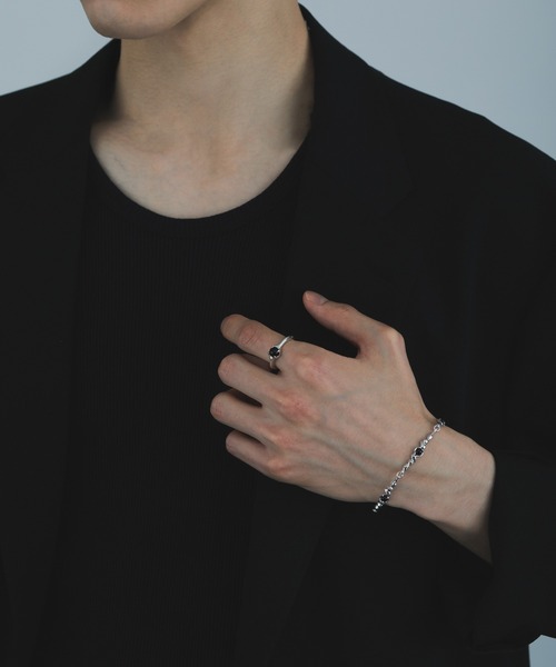 whoseA(フーシー)の「【silver925】StoneRing/ストーンリング(リング・メンズ・クリア/ブラック・15号/11号)」の15枚目の写真