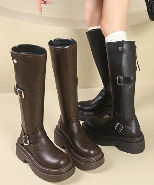 mebole（メボレ）の「バックルロングブーツ（ブーツ・レディース・ブラック/ブラウン・SMALL/MEDIUM/LARGE）」の18枚目の写真