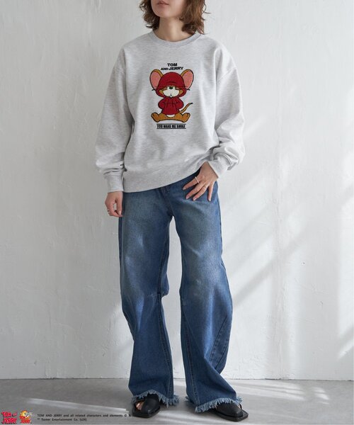 セール】TOM and JERRY トムとジェリー サガラ刺繍スウェット