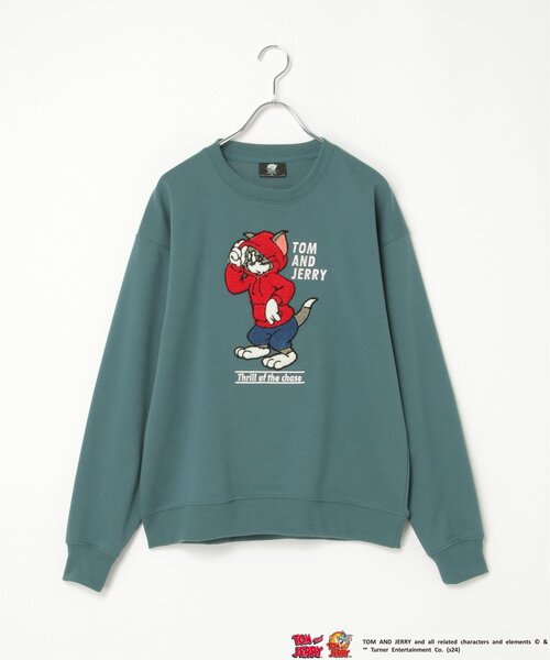 notch.(ノッチ)の「TOM and JERRY トムとジェリー サガラ刺繍スウェット(スウェット・レディース・グリーン/ブラウン/グレー/ブラック・M)」の17枚目の写真