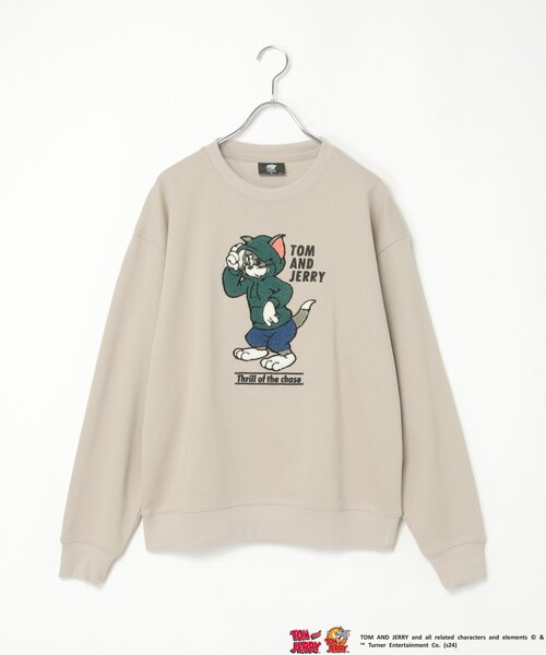 notch.(ノッチ)の「TOM and JERRY トムとジェリー サガラ刺繍スウェット(スウェット・レディース・グリーン/ブラウン/グレー/ブラック・M)」の16枚目の写真