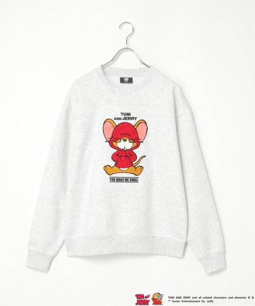 notch.(ノッチ)の「TOM and JERRY トムとジェリー サガラ刺繍スウェット(スウェット・レディース・グリーン/ブラウン/グレー/ブラック・M)」の15枚目の写真