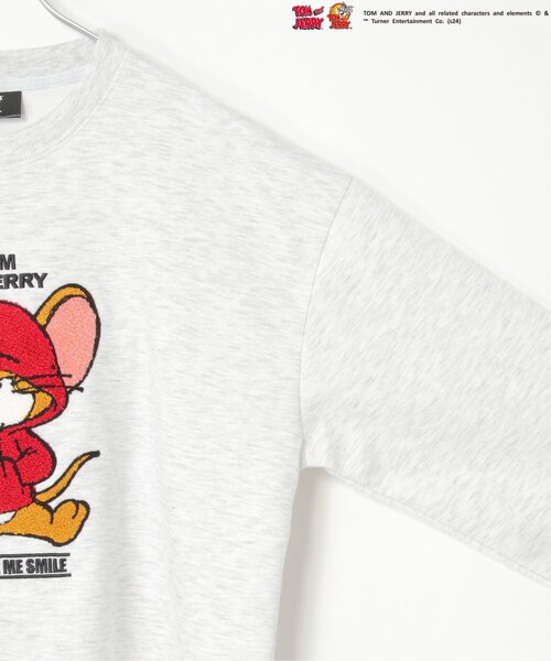 notch.(ノッチ)の「TOM and JERRY トムとジェリー サガラ刺繍スウェット(スウェット・レディース・グリーン/ブラウン/グレー/ブラック・M)」の13枚目の写真