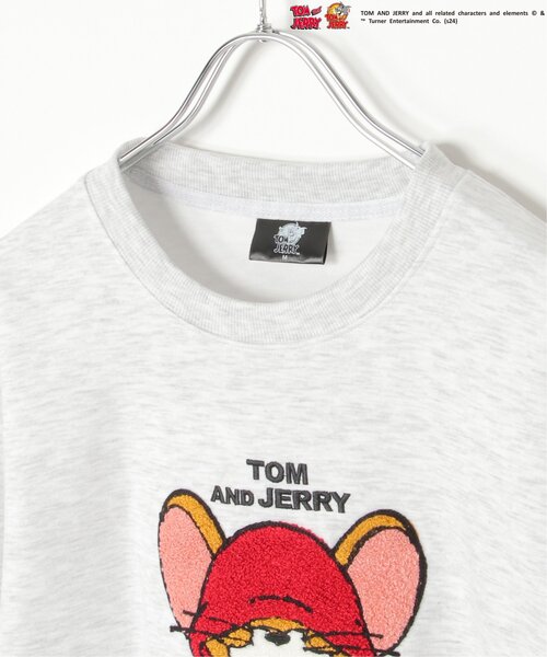 notch.(ノッチ)の「TOM and JERRY トムとジェリー サガラ刺繍スウェット(スウェット・レディース・グリーン/ブラウン/グレー/ブラック・M)」の10枚目の写真