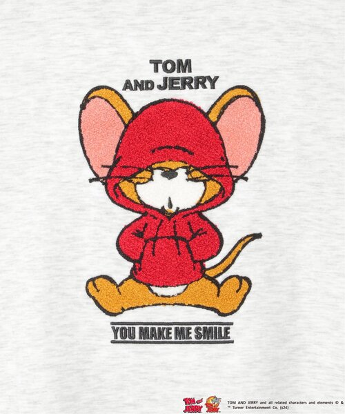 notch.(ノッチ)の「TOM and JERRY トムとジェリー サガラ刺繍スウェット(スウェット・レディース・グリーン/ブラウン/グレー/ブラック・M)」の9枚目の写真