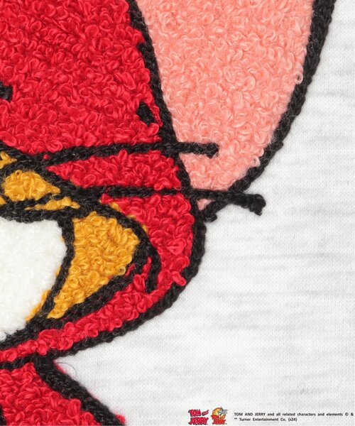 notch.(ノッチ)の「TOM and JERRY トムとジェリー サガラ刺繍スウェット(スウェット・レディース・グリーン/ブラウン/グレー/ブラック・M)」の8枚目の写真