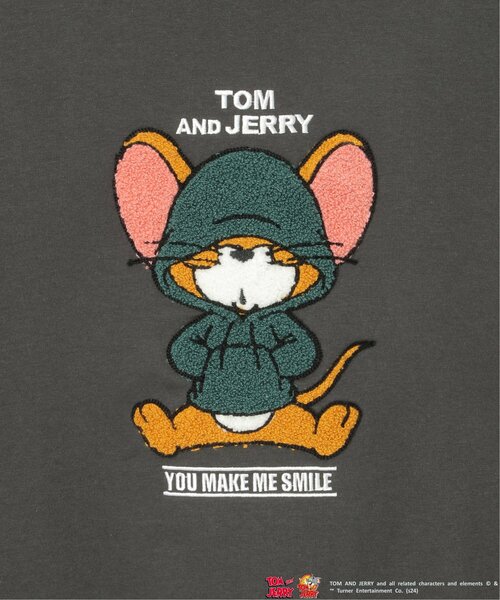 notch.(ノッチ)の「TOM and JERRY トムとジェリー サガラ刺繍スウェット(スウェット・レディース・グリーン/ブラウン/グレー/ブラック・M)」の7枚目の写真