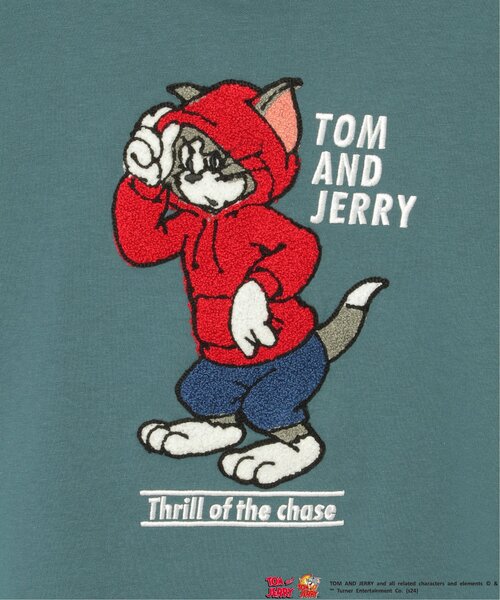 notch.(ノッチ)の「TOM and JERRY トムとジェリー サガラ刺繍スウェット(スウェット・レディース・グリーン/ブラウン/グレー/ブラック・M)」の6枚目の写真