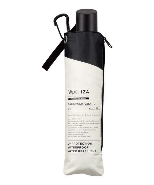 IZA（イーザ）の「完全遮光 IZA【BACKPACK GUARD】 日傘 折りたたみ バックパックガード Wpc.（折りたたみ傘・メンズ・ホワイト×ブラック/ライトグレー系/ベージュ系その他/ブラック×グレー・FREE）」の8枚目の写真