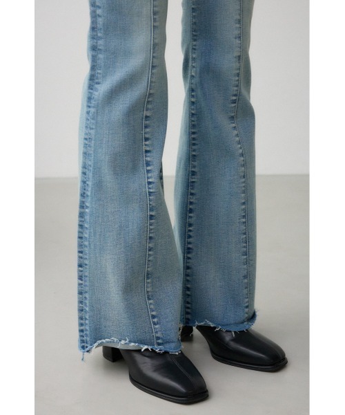 BLUEMARBLE フレアデニム AZUL DENIM オーバーダイ切替フレアデニム｜WOMEN｜250ISC12