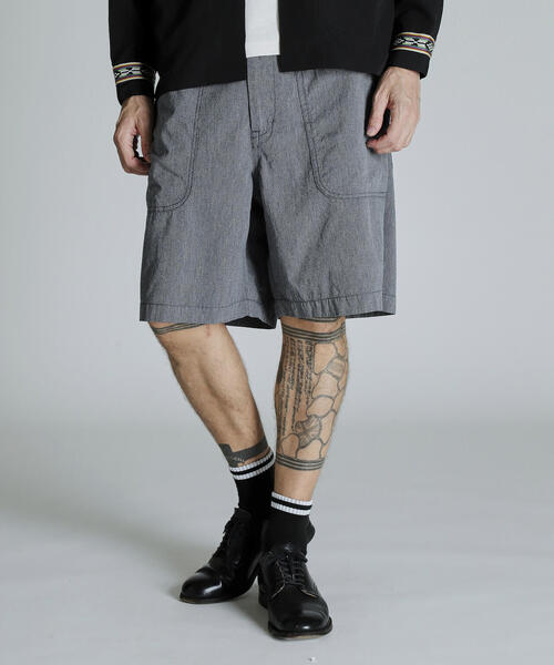 schott チェッカーショーツ Schott/ショット/COTTON COVERT SHORTS/コットン コバート
