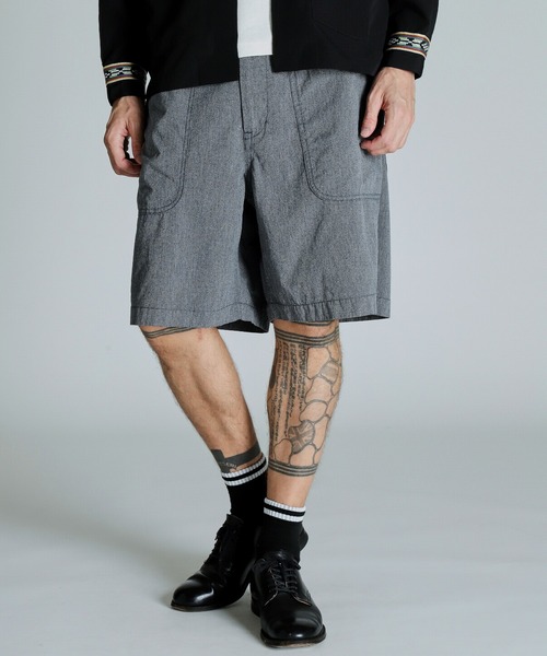 schott（ショット）の「Schott/ショット/COTTON COVERT SHORTS/コットン コバート ショーツ（その他パンツ・メンズ・ネイビー/ブラック・36/34/32/30）」の2枚目の写真