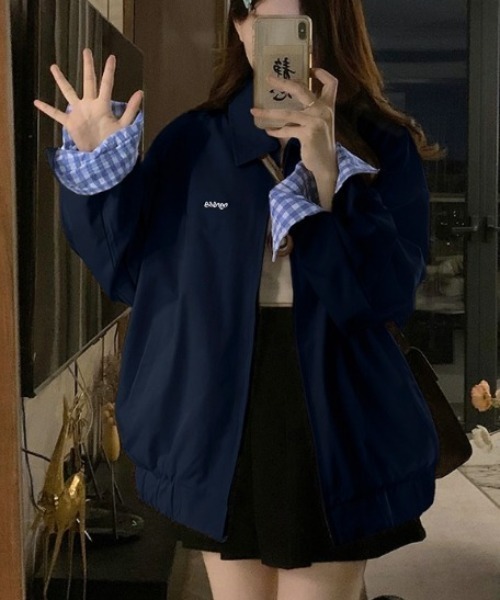 US50〜60sヴィテージリバーシブルブルゾン　　チェック柄内側 US50〜60sヴィテージリバーシブルブルゾン チェック柄内側 US50〜60s