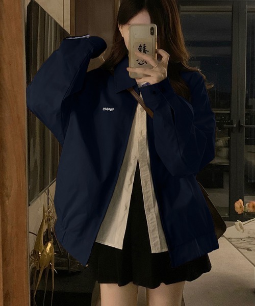 LAC-VERT(ラック・ヴェール)の「【2WAY】リバーシブル 無地/チェック柄ブルゾン(ブルゾン・レディース・オフホワイト/ネイビー・FREE)」の13枚目の写真