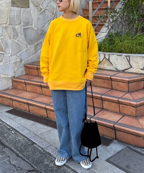 セール】【ojisan】ユニセックスワンポイント刺繍バックプリント