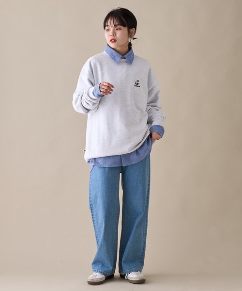 セール】【ojisan】ユニセックスワンポイント刺繍バックプリント