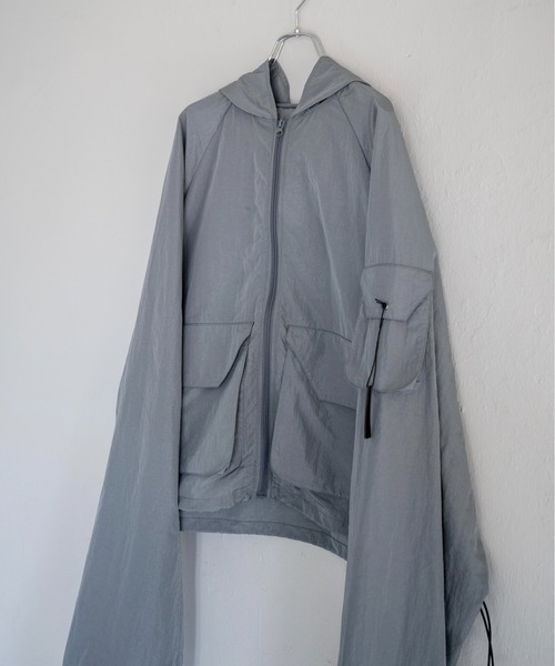 Utusiyo（ウツシヨ）の「nylon jacket 夜縹（ナイロンジャケット・メンズ・ブラック/グレイッシュブルー・FREE）」の15枚目の写真