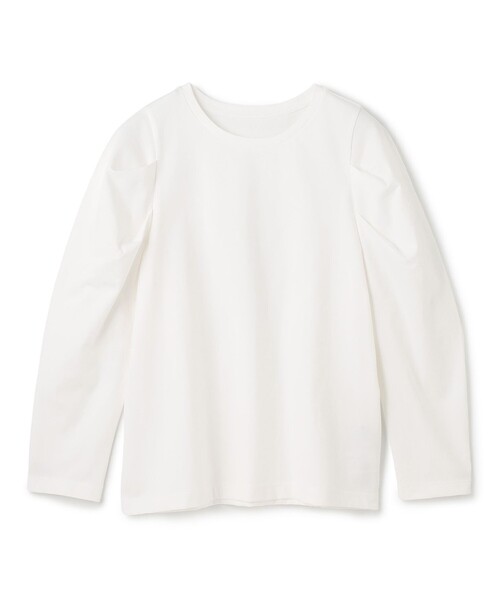 UNFILO(アンフィーロ)の「タックスリーブT(Tシャツ/カットソー・レディース・ブラック系/ホワイト系/ライトオレンジ系/ブラック系1・X-LARGE)」の11枚目の写真