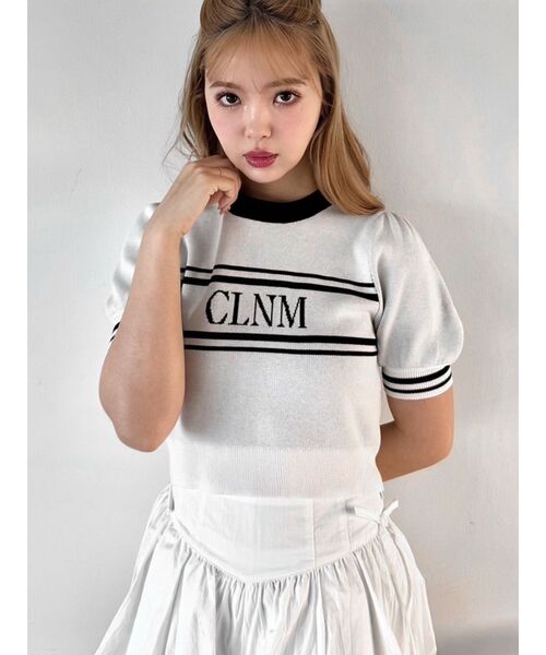 CALNAMUR（カルナムール）の「LOGO JACQUARD KNIT/ロゴジャガードニット（ニット/セーター・レディース・オフホワイト/その他1/ピンク・FREE）」の10枚目の写真