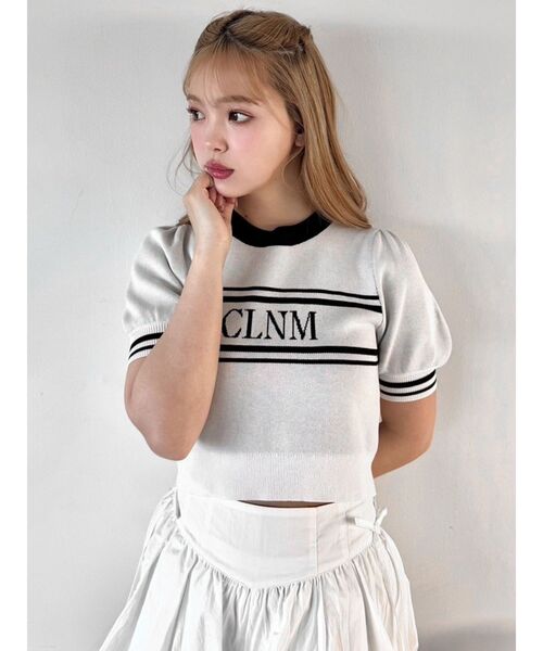 CALNAMUR（カルナムール）の「LOGO JACQUARD KNIT/ロゴジャガードニット（ニット/セーター・レディース・オフホワイト/その他1/ピンク・FREE）」の11枚目の写真