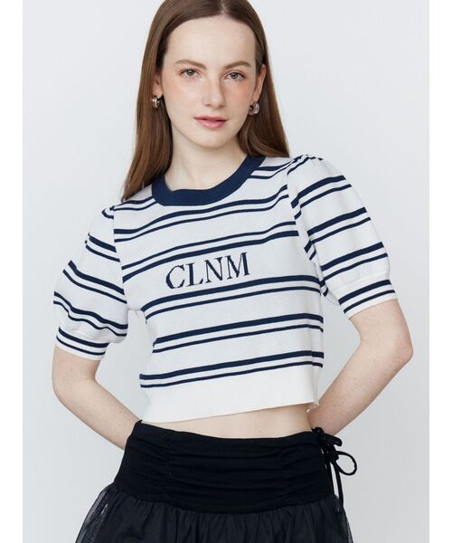 CALNAMUR（カルナムール）の「LOGO JACQUARD KNIT/ロゴジャガードニット（ニット/セーター・レディース・オフホワイト/その他1/ピンク・FREE）」の12枚目の写真