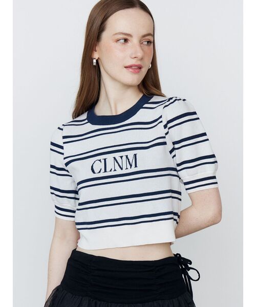 CALNAMUR（カルナムール）の「LOGO JACQUARD KNIT/ロゴジャガードニット（ニット/セーター・レディース・オフホワイト/その他1/ピンク・FREE）」の14枚目の写真