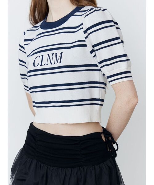 CALNAMUR（カルナムール）の「LOGO JACQUARD KNIT/ロゴジャガードニット（ニット/セーター・レディース・オフホワイト/その他1/ピンク・FREE）」の18枚目の写真