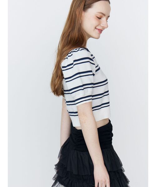 CALNAMUR（カルナムール）の「LOGO JACQUARD KNIT/ロゴジャガードニット（ニット/セーター・レディース・オフホワイト/その他1/ピンク・FREE）」の20枚目の写真