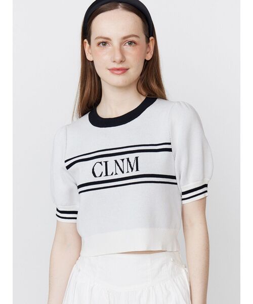 CALNAMUR（カルナムール）の「LOGO JACQUARD KNIT/ロゴジャガードニット（ニット/セーター・レディース・オフホワイト/その他1/ピンク・FREE）」の21枚目の写真