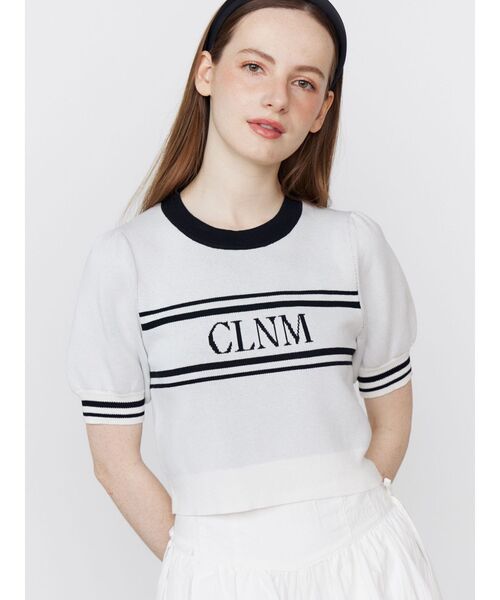 CALNAMUR（カルナムール）の「LOGO JACQUARD KNIT/ロゴジャガードニット（ニット/セーター・レディース・オフホワイト/その他1/ピンク・FREE）」の22枚目の写真
