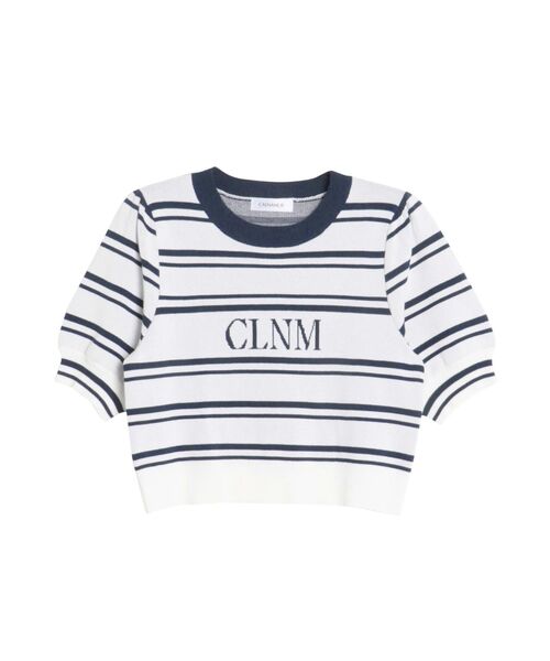 CALNAMUR（カルナムール）の「LOGO JACQUARD KNIT/ロゴジャガードニット（ニット/セーター・レディース・オフホワイト/その他1/ピンク・FREE）」の3枚目の写真