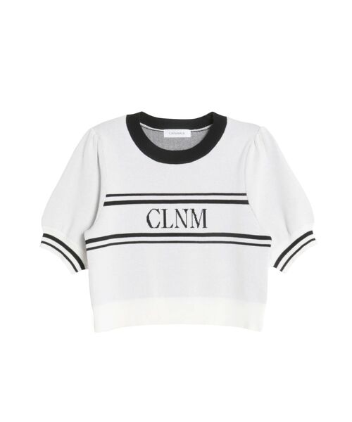 CALNAMUR（カルナムール）の「LOGO JACQUARD KNIT/ロゴジャガードニット（ニット/セーター・レディース・オフホワイト/その他1/ピンク・FREE）」の2枚目の写真
