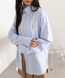【U.S. POLO ASSN.】ワンポイント長袖コットンブロードシャツ